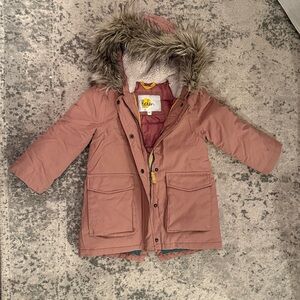 Boden Girl’s Size  3-4 Dusty Pink Jacket with 
 Hood